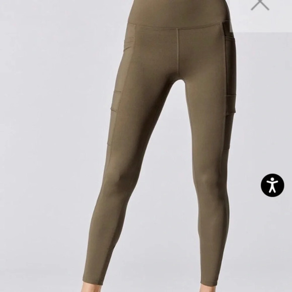 NWT Carbon38 Utility Cargo Green High Rise Full Length Leggings Size XS - Picture 2 of 11